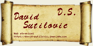 David Šutilović vizit kartica